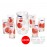 Bộ Bình Ly Thủy Tinh Luminarc 7 Món Constellation Red G8277