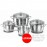 Bộ Nồi Inox Korkmaz Aroma A1094 - 3 Nồi Có Nắp