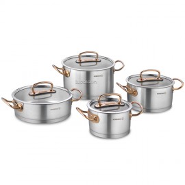 Bộ Nồi Inox Korkmaz Proline A1149 - 4 Nồi Có Nắp