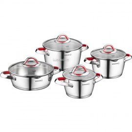 Bộ Nồi Inox Korkmaz Vertex A1974 - 4 Nồi Có Nắp - Trợ Giá COVID-19