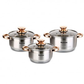 Bộ Nồi Inox Nagakawa NAG1301 - 3 Nồi Đáy 5 Lớp