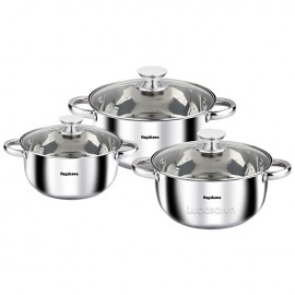 Bộ Nồi Inox Nagakawa NAG1304 - 3 Nồi Đáy 4 Lớp