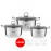 Bộ Nồi Inox Nagakawa NAG1305 - 3 Nồi
