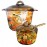 Bộ 2 nồi thủy tinh Luminarc Trianon Amberline 3.5L + Nồi TT Cao Tay Cầm Vitro Amberline 1.5L