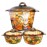 Bộ 3 Nồi Thủy Tinh Luminarc Trianon Amberline 1.5L-2.5L-3.5L