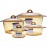 Bộ 4 nồi thủy tinh Luminarc Vitro Blooming Amberline - 1L-2L-3L-5L