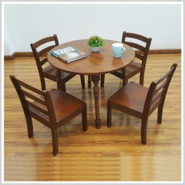 Bộ Bàn Ăn Bàn Tròn 4 Ghế BA-L012 - 76cm
