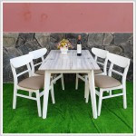 Bộ Bàn Ăn Hình Chữ Nhật 4 Ghế BA-L3114 - 1m2  -XẢ KHO ÂM VỐN 