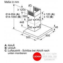 Máy Hút Mùi Bosch DWB98JQ50 -90cm Đức