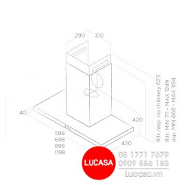 Máy Hút Mùi Elica Thin IX/A/90 (No Filter) - 90cm Made in Italy