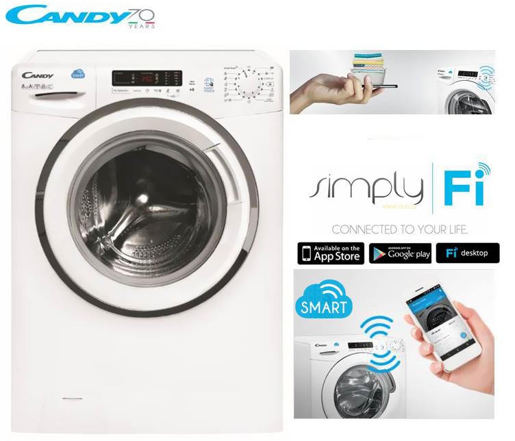 Máy giặt Candy GVF1412LWHC3/1-S - 10Kg - Wifi - Simply Fi
