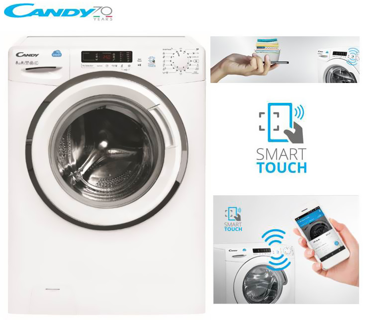 Máy giặt Candy HSC 1292D3Q/1-S - Smart Touch